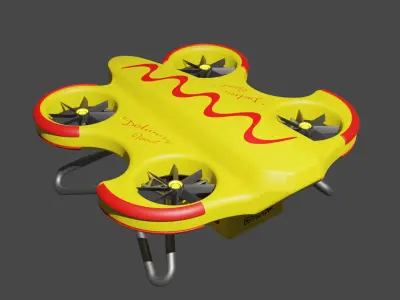 Delivery drone 3D model