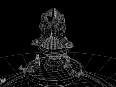 Fish Fountain - Roman Island 3D model
