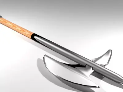 Battle Axe - Two Handed Bearded 3D model