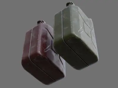 Fuel Can 3B Low-poly 3D model
