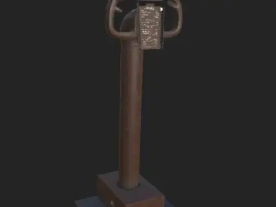 Boeing 757 Control Yoke Low-poly 3D model