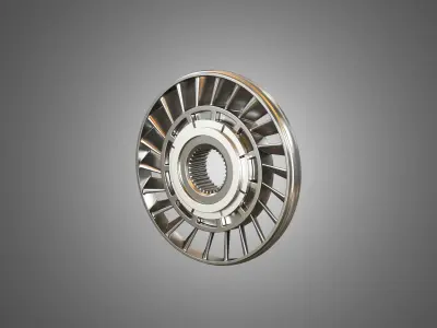 Transmission Torque Converter - with 6 Interior Parts 3D model