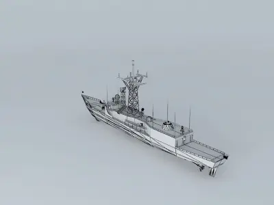 Cheng Kung class frigate ROCS FFG 1107 Free 3D model