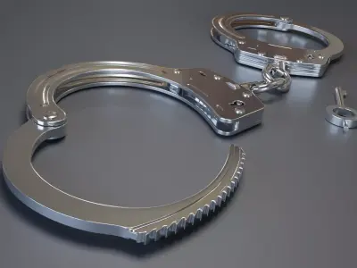 Chain-Linked Handcuffs 3D model