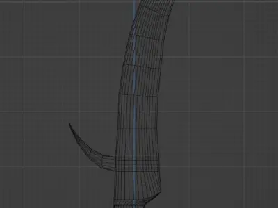 Melee Weapon - War scythe Free low-poly 3D model