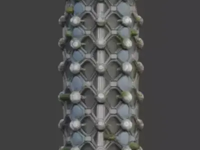 Realistic Solarpunk Architectural Rocket 3D Model Low-poly 3D model