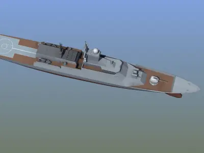 Steregushchiy Corvette Low-poly 3D model