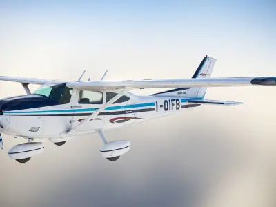 Ultralight Airplane Cessna 182 Skylane Low-poly 3D model