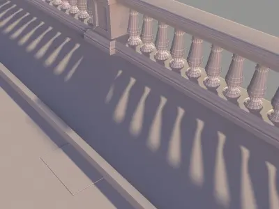 Arched stone bridge 3D model