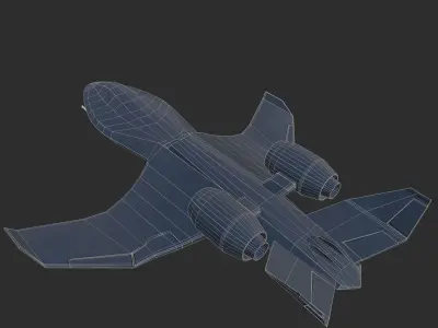 spy military vtol drone Low-poly 3D model