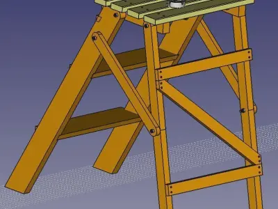 Step Ladder and Props 3D model