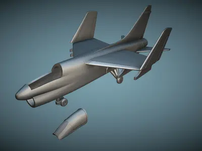 Vought LTV A-7E folded wings - 3D Printable Model 3D print model