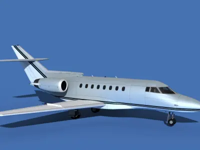 Hawker Siddley 1000 V04 3D model