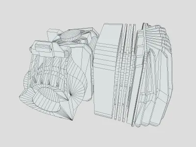 Generic Motorsport Engine Low Poly PBR Realistic Low-poly 3D model