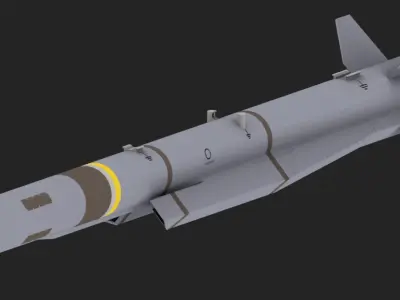 Meteor AA Missile Low-poly 3D model