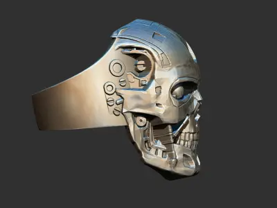 Terminator T800 Machine ring 3D print model purchase