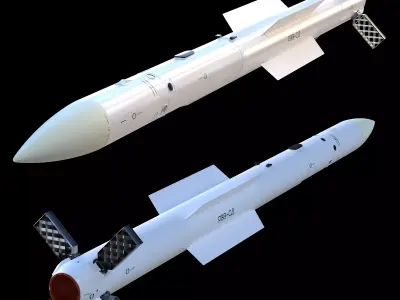 RVV-SD Air-to-air missile R-77 3D model