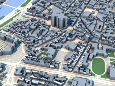 Cathedrale Saint-Maurice dAngers France 3D model