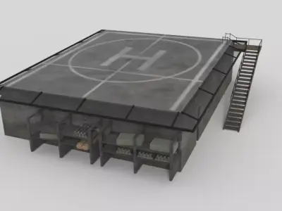 Free Helipad Game Ready Free low-poly 3D model