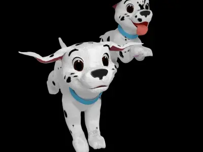 Jewel and Fidget Dalmatian Models Free 3D model