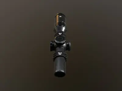 Tango 6T Rifle scope Low Poly PBR - FPS Weapon Attachment Low-poly 3D model