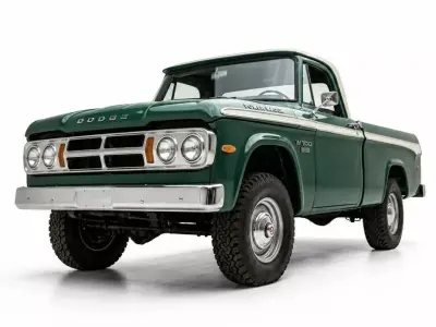 Classic 1960s Dodge Power Wagon W100 Pickup Truck 3D model