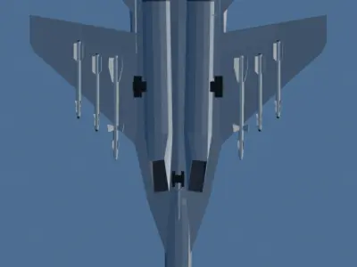 MiG-29 Figher jet Low-poly 3D model