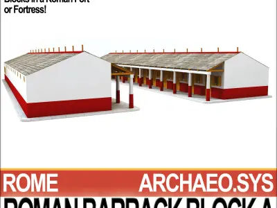 Roman Barrack Block A 3D model