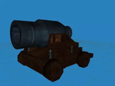 fantasy cannon Low-poly 3D model