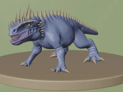 Dinosaur model violent creature Low-poly 3D model Low-poly 3D model