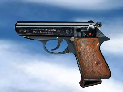 Walther PPK Classic Low-poly 3D model