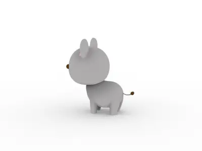 Cartoon Rat v001 character 3D model