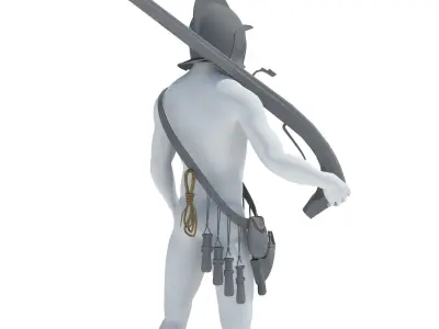 Historic fuse bundles Low-poly 3D model