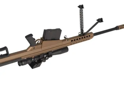 Barrett M107A1 Dust Sniper 3D model