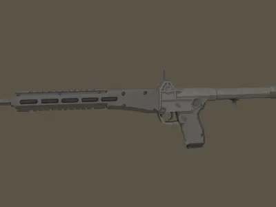 Kel-Tec Sub-2000 Low-poly 3D model