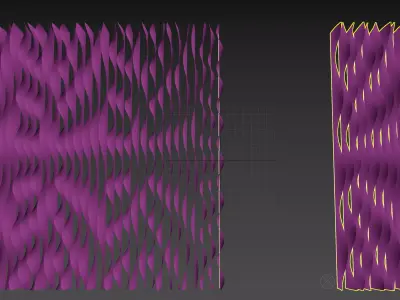 Wavy Fabric Ceiling 3ds Max Model Free 3D model