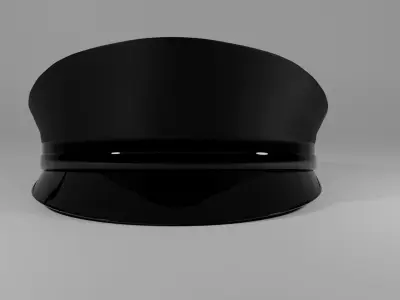 Simple low poly Officer Cap Low-poly 3D model
