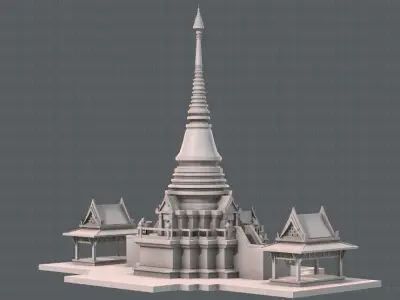 Pagoda V01 Low-poly 3D model
