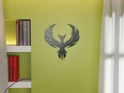 Phoenix - Immortal bird 05 Low-poly 3D model