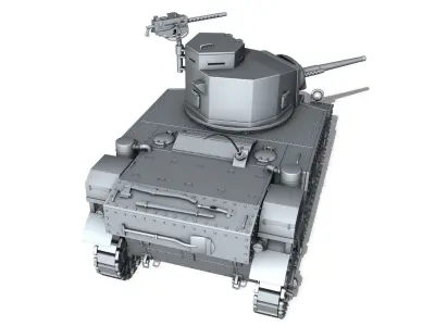 M3 US Light Tank Stuart  3D model