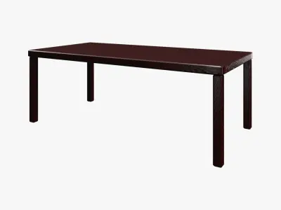 Dark Ebony Wood Coffee Table 3D model