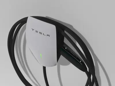 Tesla Wall Connector Gen 3 Low-poly 3D model