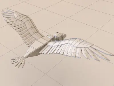 Vulture 3D Model Lowpoloy Free low-poly 3D model