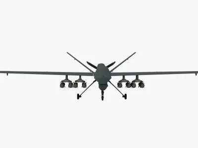 UDIM 8K Unmanned Combat Air Vehicle MQ 9 Reaper UAV 3D model