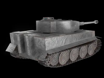 Tiger 1 Tank Low-poly 3D model