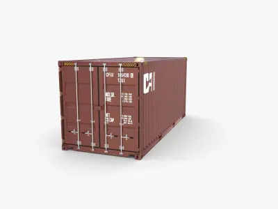 20ft Shipping Container CAI v1 3D model