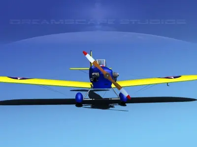 Flybaby airplane flying in sky 3D model
