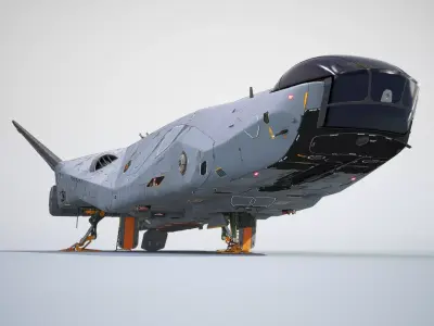 Sci-fi Corvette Greyhound 3D model