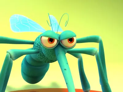 Mosquito - Cartoon Mosquito Low-poly 3D model