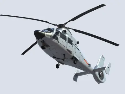 Chinese Navy Z-9 Helicopter 3D model